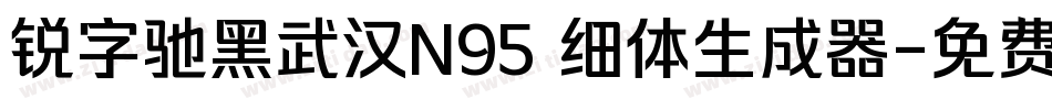 锐字驰黑武汉N95 细体生成器字体转换